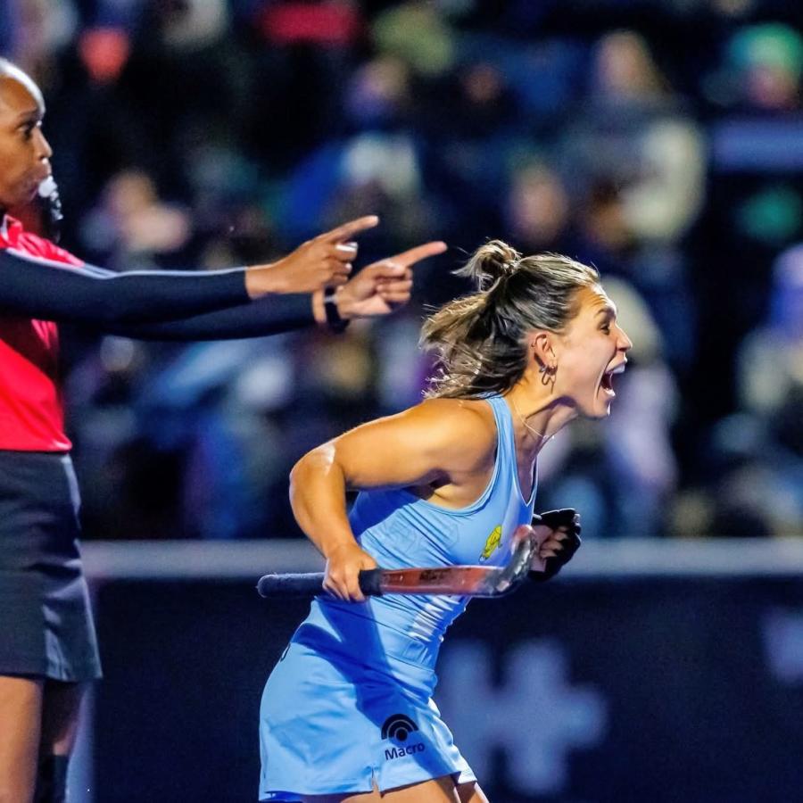 Imagen Agustina Gorzelany ya lleva 4 gritos en el torneo y más de 100 con la camiseta argentina.