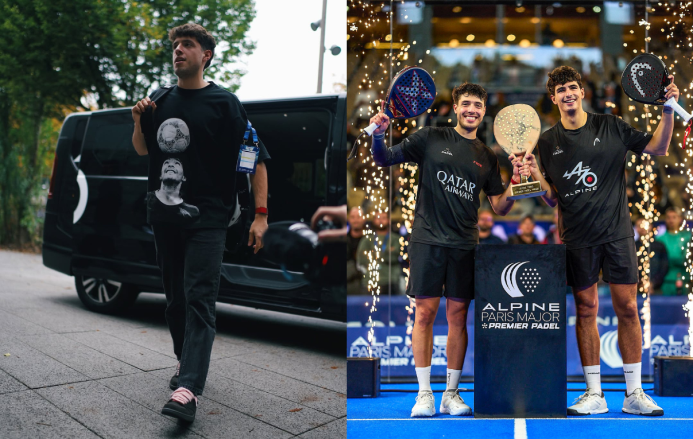 Imagen El amuleto: Agustín Tapia arribó a Roland Garros con una remera de Maradona y se consagró campeón.