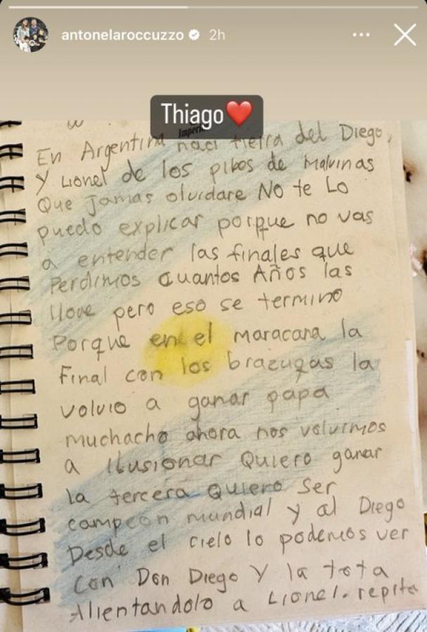 Imagen La historia de Instagram que compartió Antonela Roccuzzo.
