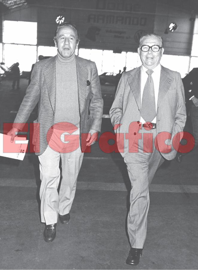 Imagen Juan Carlos Lorenzo y Alberto J. Armando, sociedad exitosa en Boca Juniors.