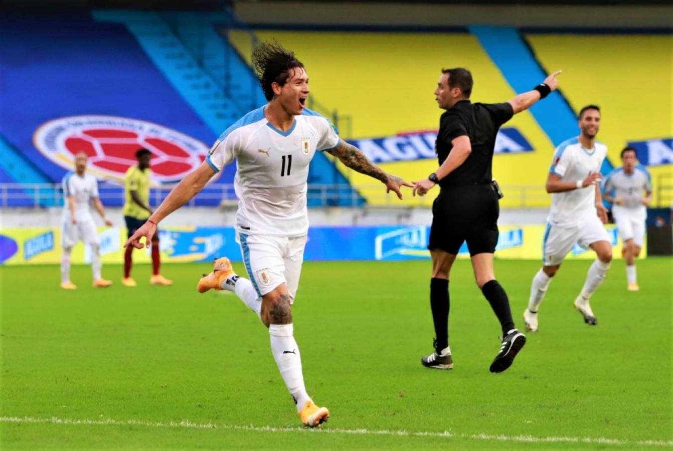 Imagen Darwin Núñez selló la goleada con un disparo de media distancia. Foto: @Uruguay