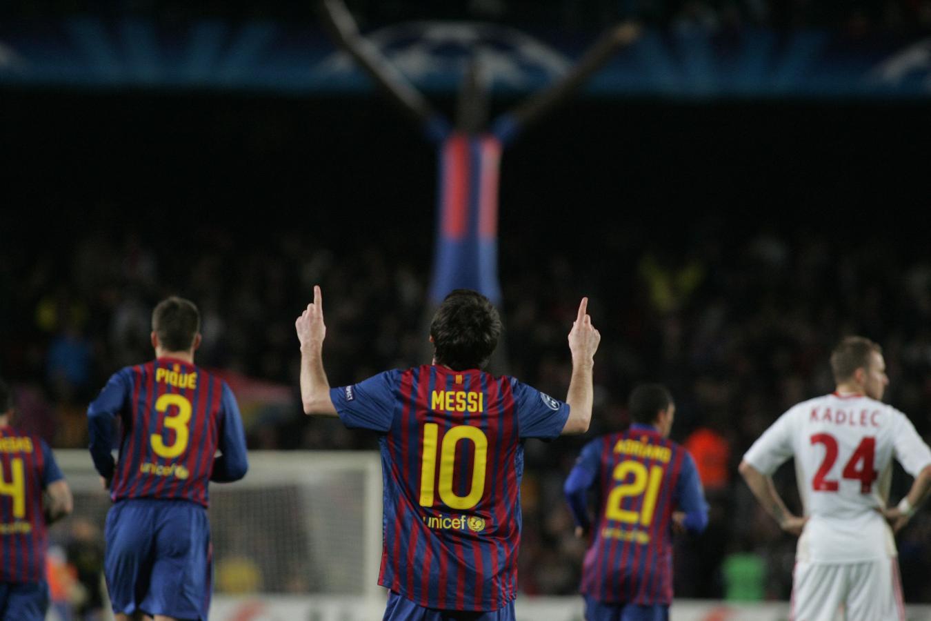 Messi y una actuación histórica contra Bayer Leverkusen (AFP)