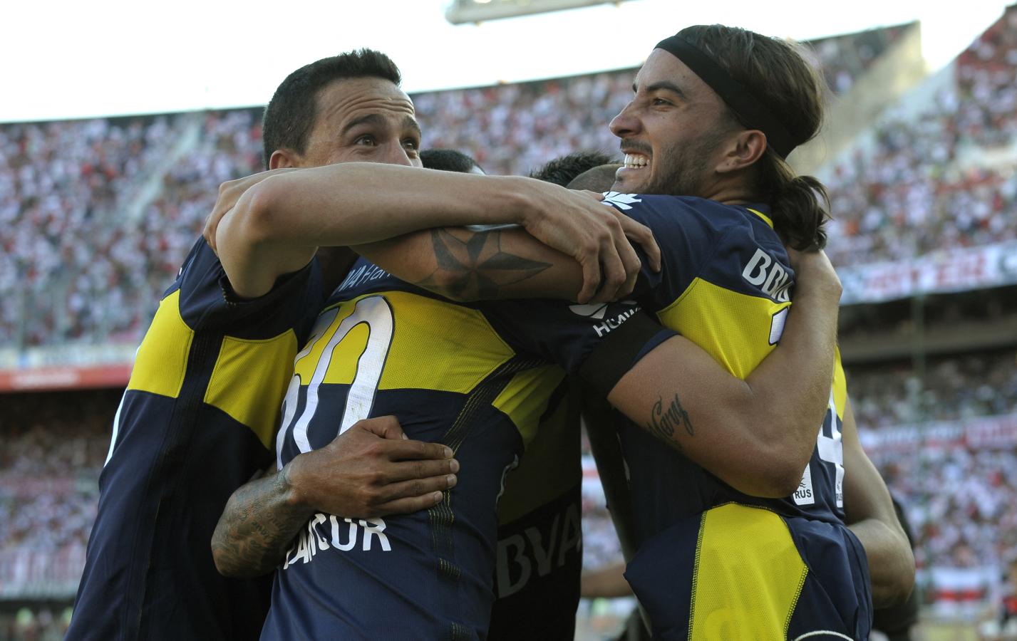 Imagen Centurión y su jornada consagratoria en el Monumental (AFP).