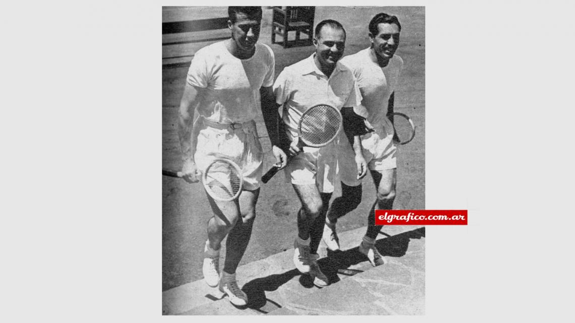 Imagen Enrique Morea, Augusto Zappa y Alejo Russell, integrantes del equipo argentino que ganó la Copa Mitre, en Lima. En actuaciones aisladas destacamos en lugar aparte la figura de Morea; en cuanto a Russell, afirmó su notable aptitud para el juego de dobles. 