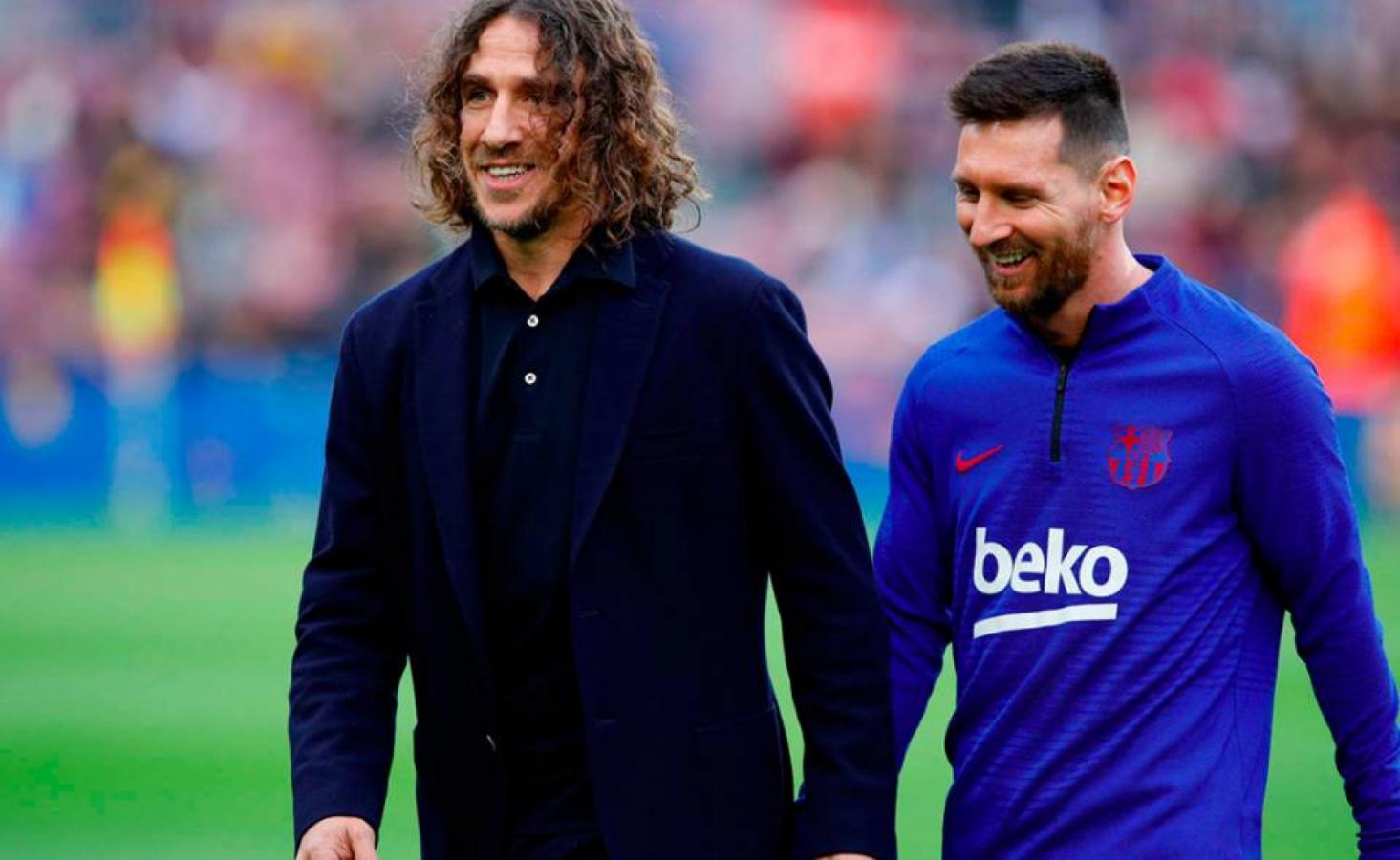 Imagen Puyol y Messi, una imagen que Laporta busca repetir.