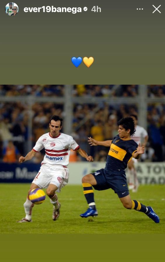 Imagen Ever Banega recordó su paso por Boca con una historia de Instagram.