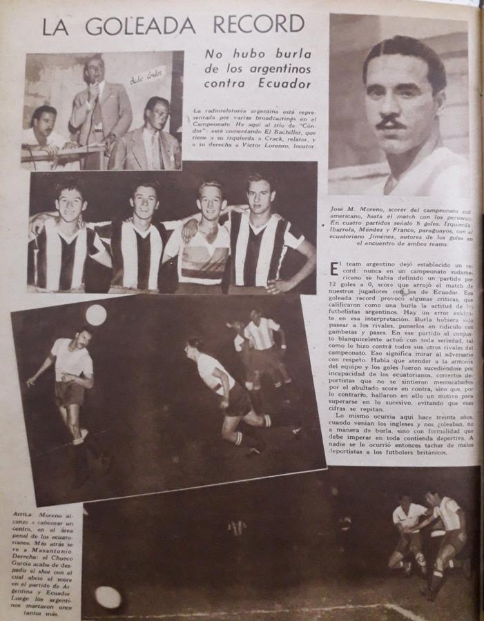 El Gráfico reflejó la goleada más abultada en la historia de Argentina