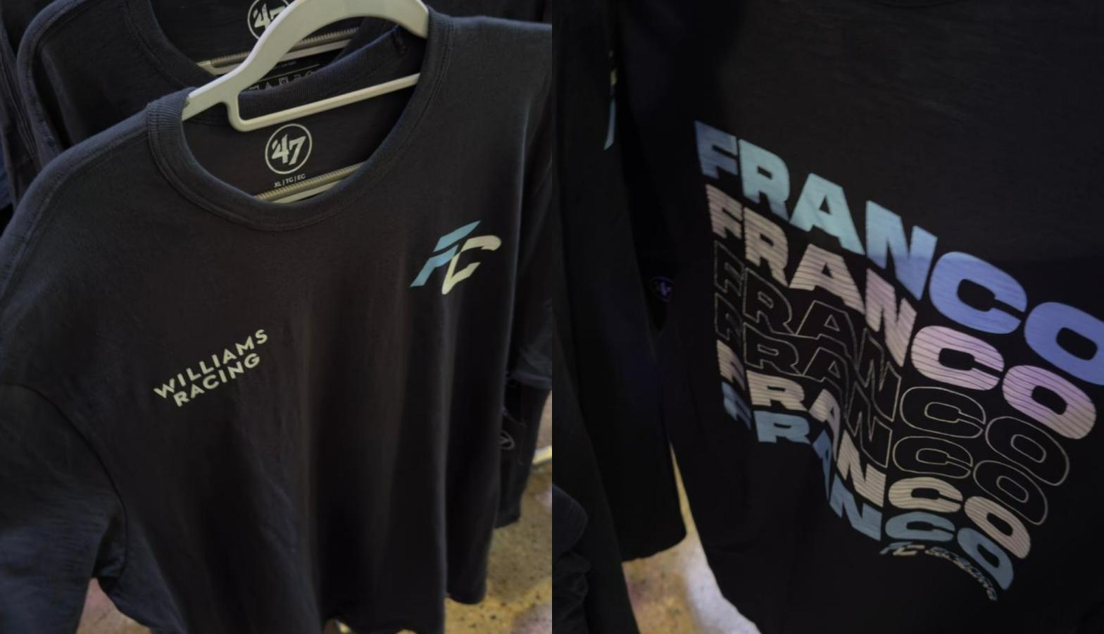 Imagen Las remeras de Williams de la línea de Franco Colapinto.