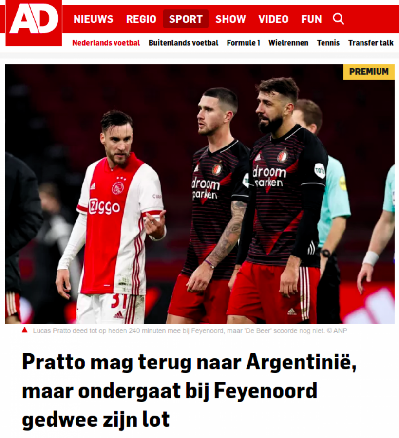 Imagen Los medios Neerlandeses afirman que Pratto vuelve a la Argentina
