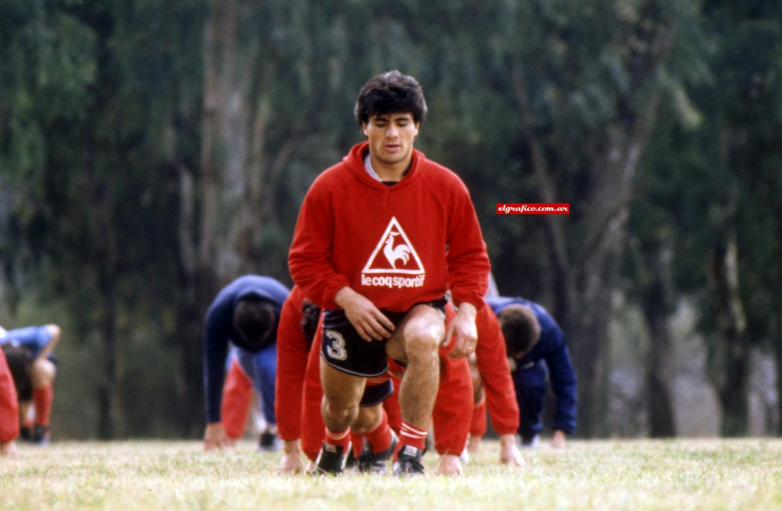 Entrenando en la Selección.