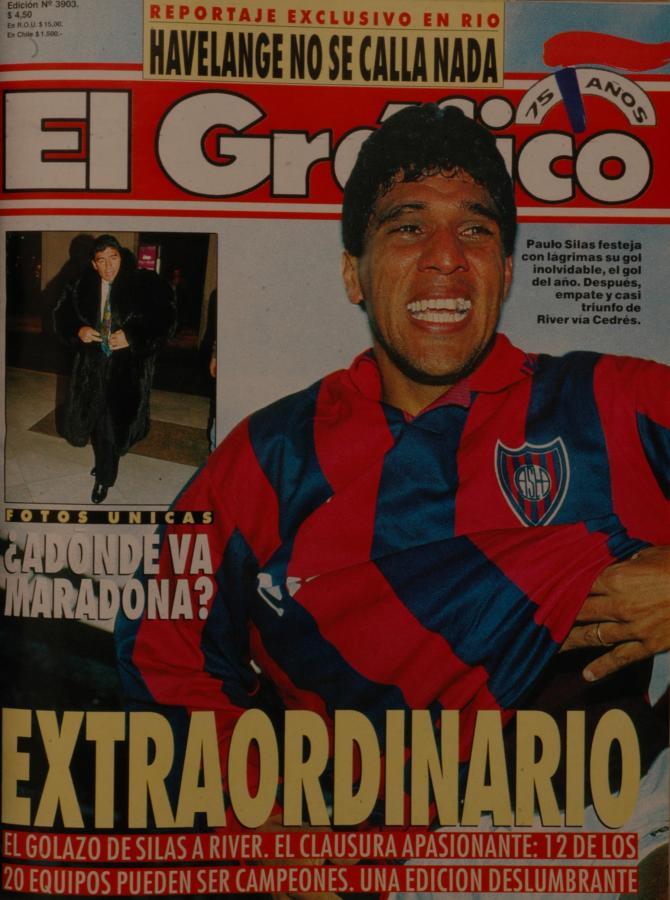 Imagen Silas, su emoción hecha tapa en El Gráfico