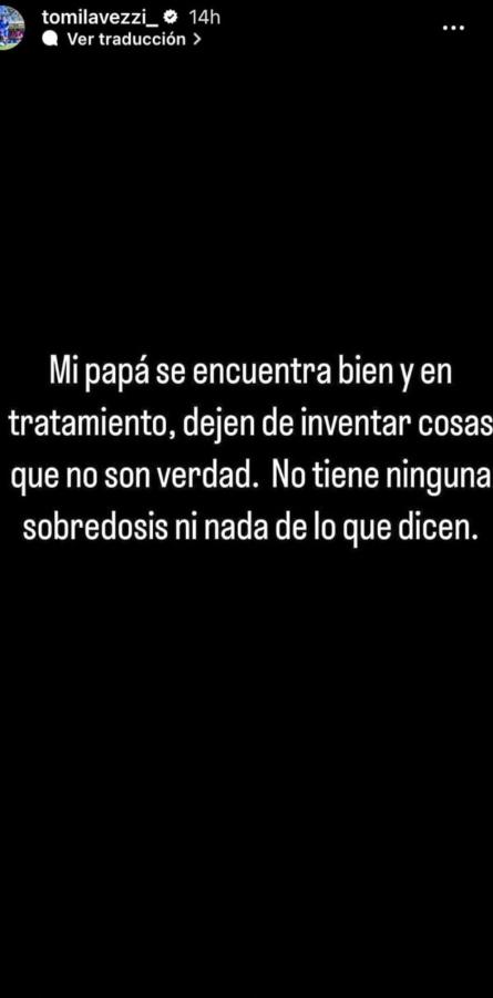 Imagen El mensaje de Tomás Lavezzi, hijo del Pocho.