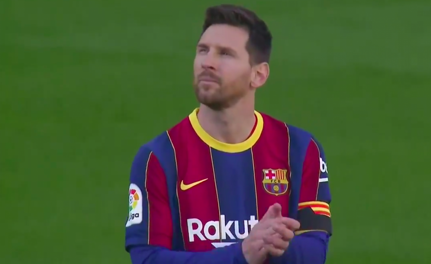 Imagen La emición de Messi en el homenaje previo al partido.