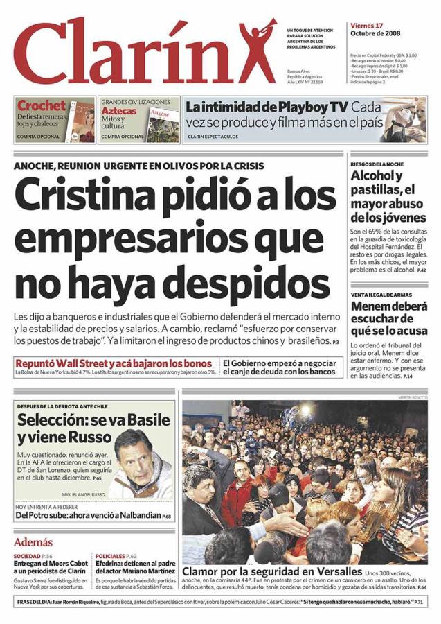Imagen El 17 de octubre de 2008, el Diario Clarín confirmó a Miguel Ángel Russo como sucesor de Basile