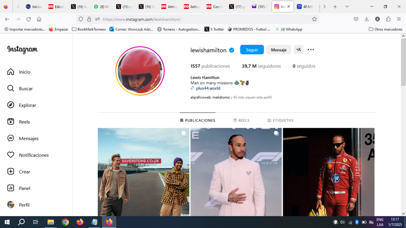 Imagen Hamilton, el más popular en las redes.