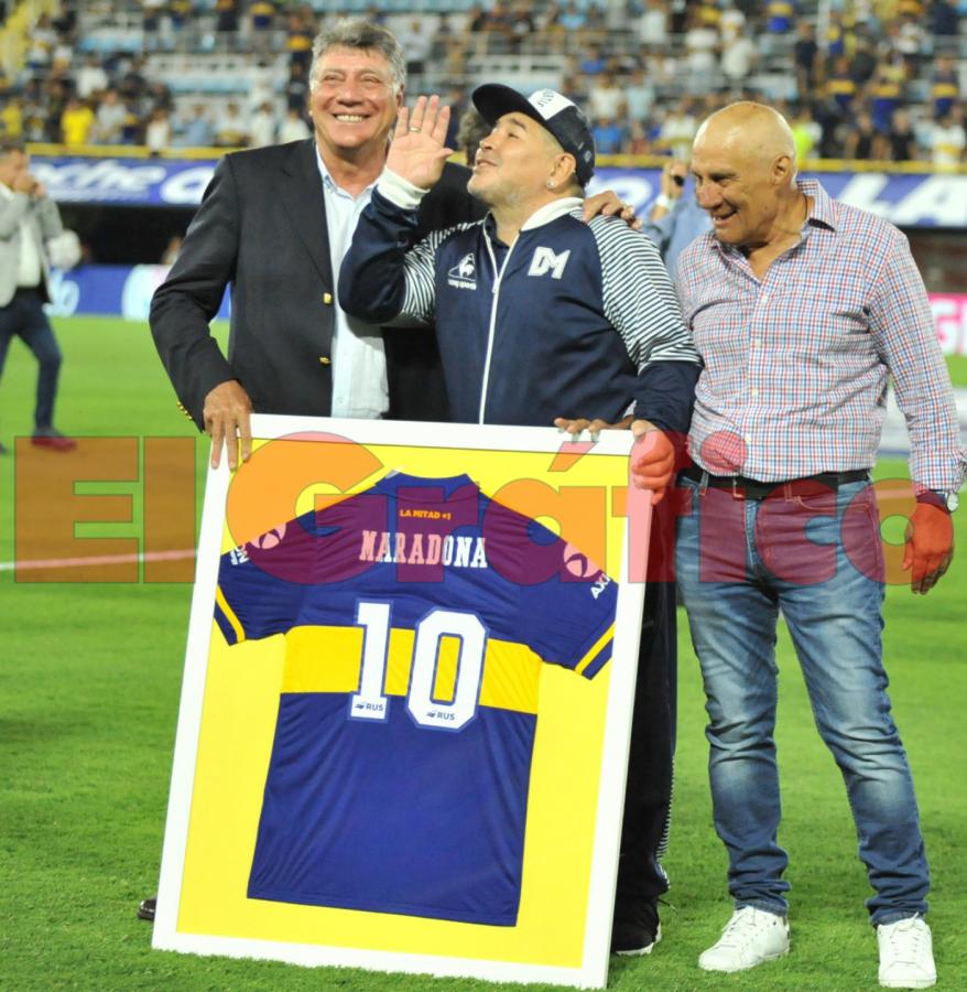 Imagen Maradona y su esperado homenaje en la Boca. Foto Alejandro Del Bosco.