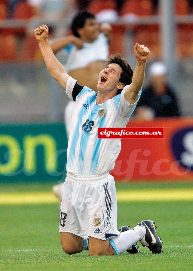 Imagen Messi en la selección juvenil.