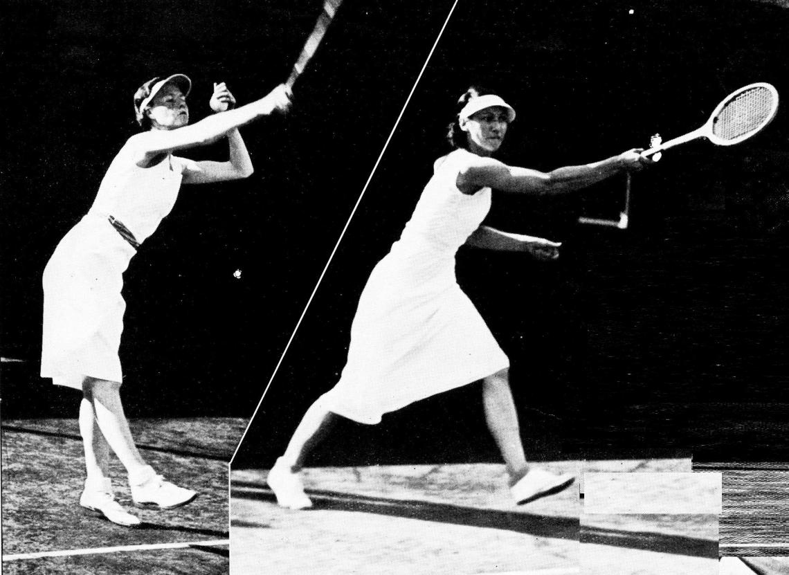 Imagen Denise Rutherford, que en pareja con Adriano Zappa, se impusieron a Iris Leonard, derecha y Ricardo Ollúa, por 6-1, 4-6 y 6-0, en el Campeonato Ciudad de Buenos Aires, organizado por el Belgrano Athletic Club.