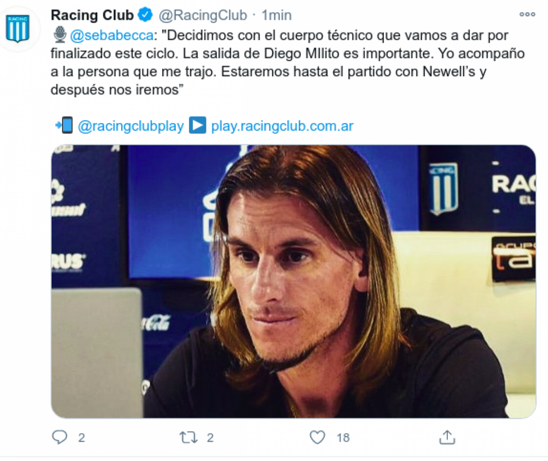 Imagen Fin de cliclo para Sebastián Beccacece, que dirigirá hasta el final de la Copa Diego Maradona