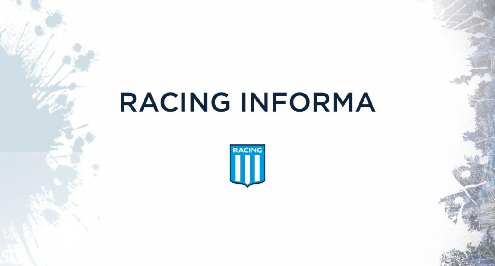 Imagen El comunicado oficial de Racing Club