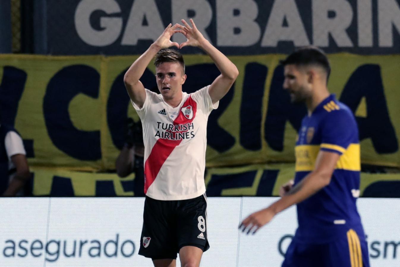 Imagen Palavecino marcó su primer gol con la camiseta de River (ALEJANDRO PAGNI / POOL / AFP)