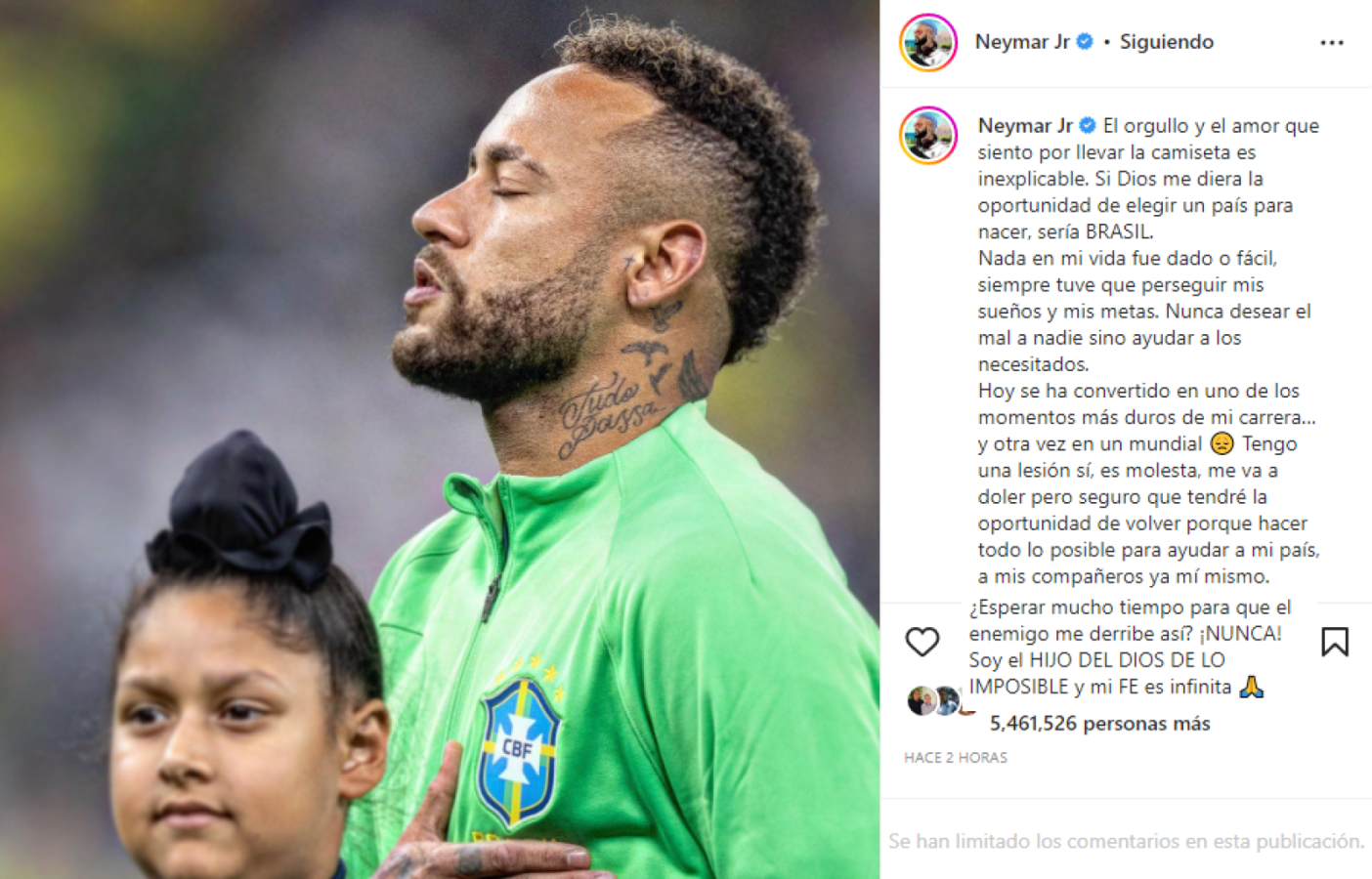 Imagen Neymar se expresó en las redes de cara a lo que viene.