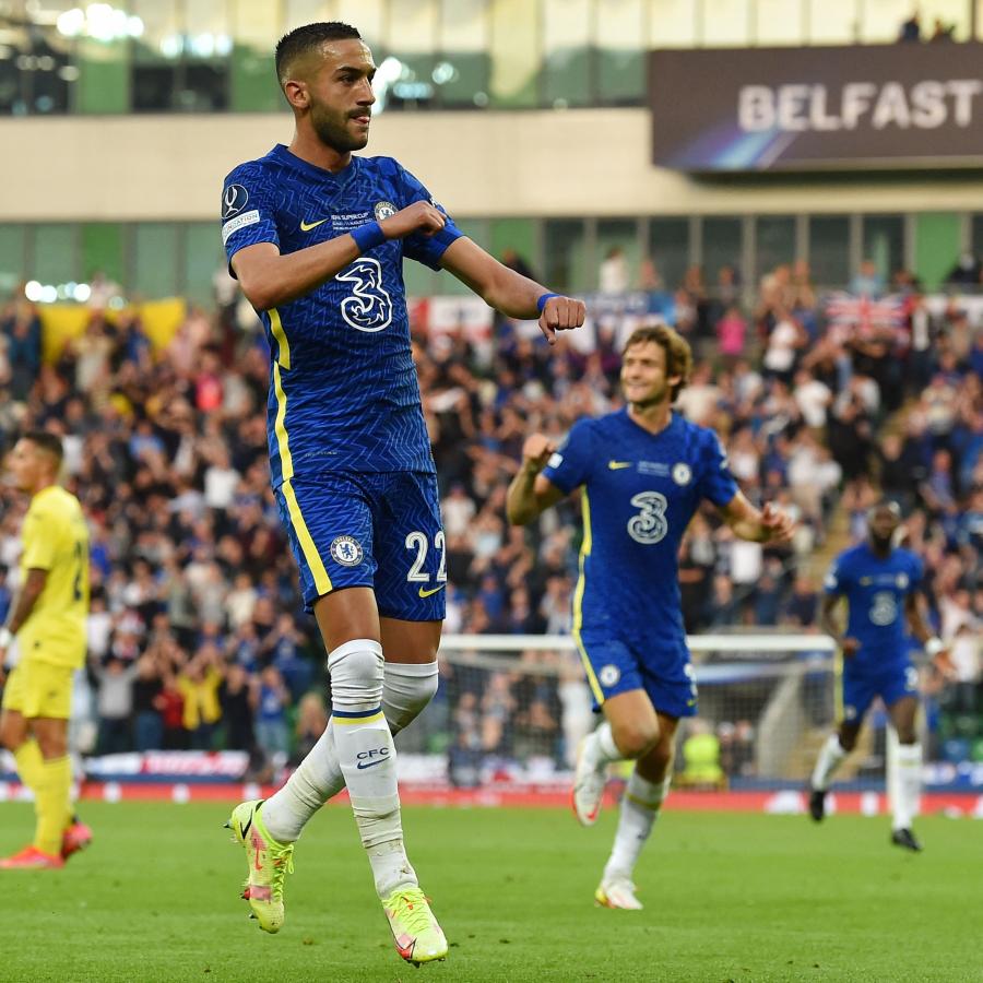 Imagen El marroquí Hakim Ziyech celebra la apertura del marcador en Belfast.