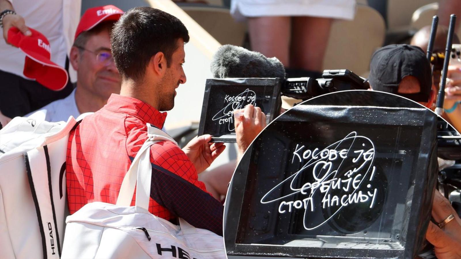 Imagen Djokovic pidió por la paz en Kosovo durante Roland Garros 2023