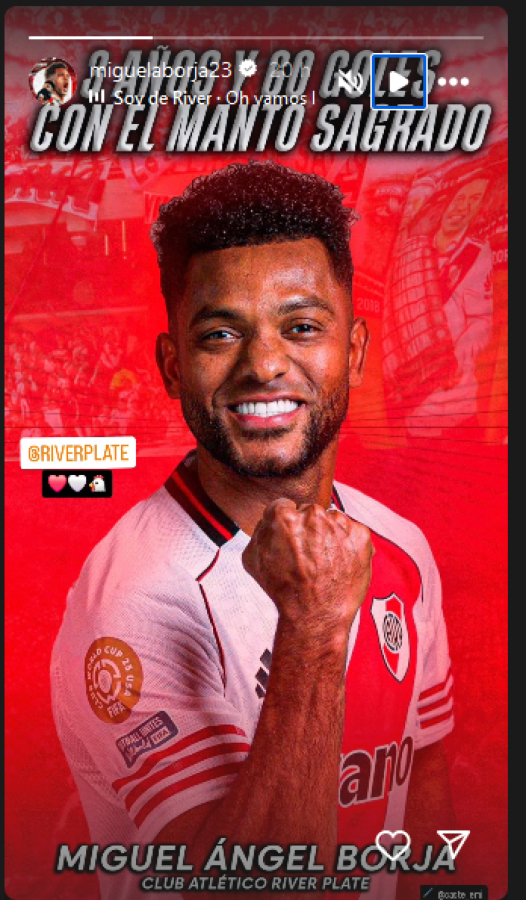 Imagen La historia de Borja por los tres años de su llegada a River.
