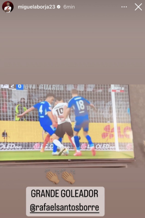 Imagen La felicitación de Borja a Borré en su IG.