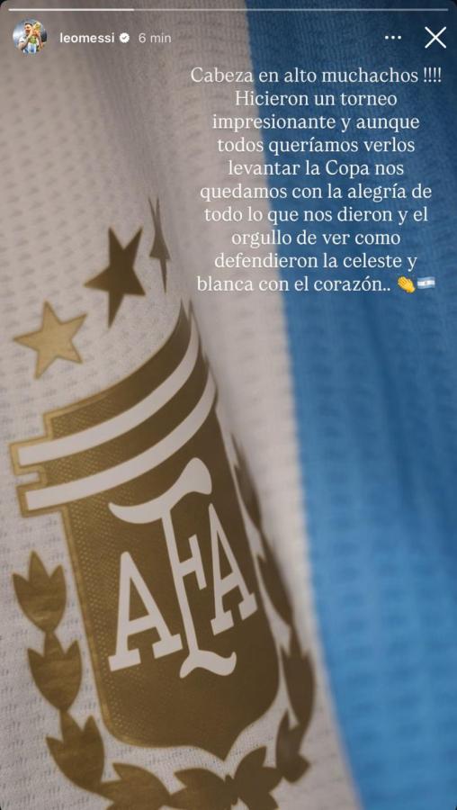 Imagen El profundo mensaje de Messi para los integrantes de la Selección Sub 20.
