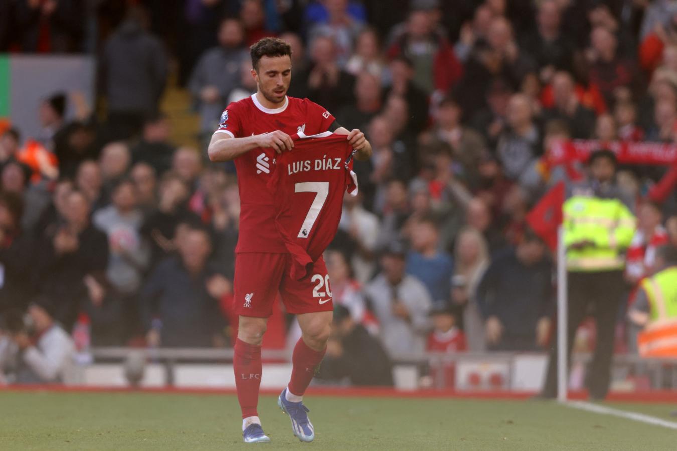 Imagen Diogo Jota y el festejo en homenaje a Luis Díaz cuando su padre estuvo secuestrado.