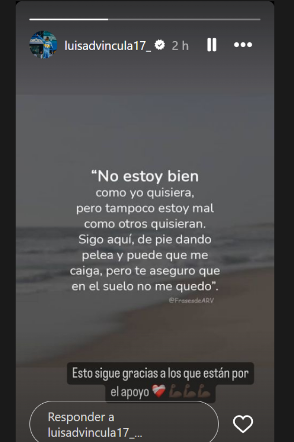 Imagen La historia de Instagram de Luis Advíncula.