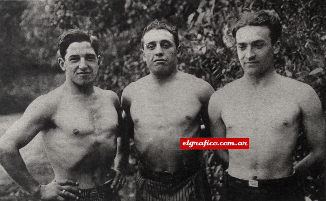 Imagen Los tres backs de 20 años. Tarrio, Cuello y Piaggio.