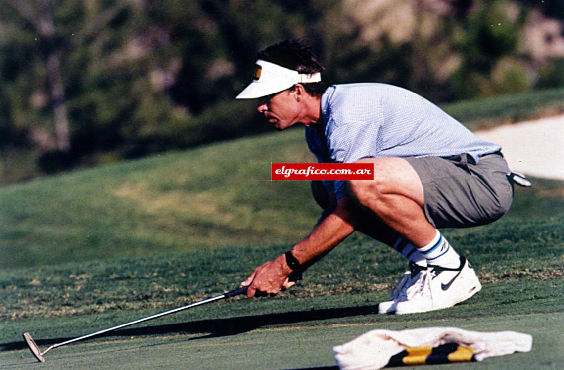 Su otra pasión, el golf.