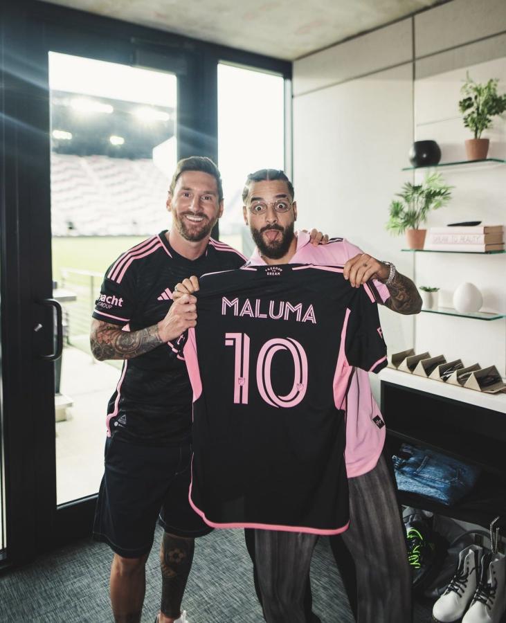 Imagen Lionel Messi y Maluma, juntos en Miami.