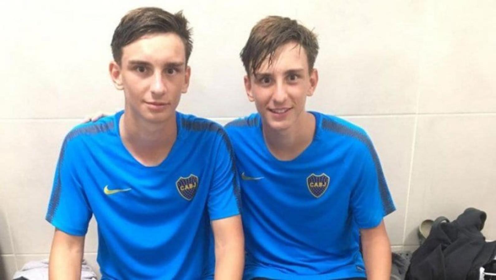 Imagen Los Simoni, Valentino y Tiago, son mellizos y llegaron a Boca en 2016.