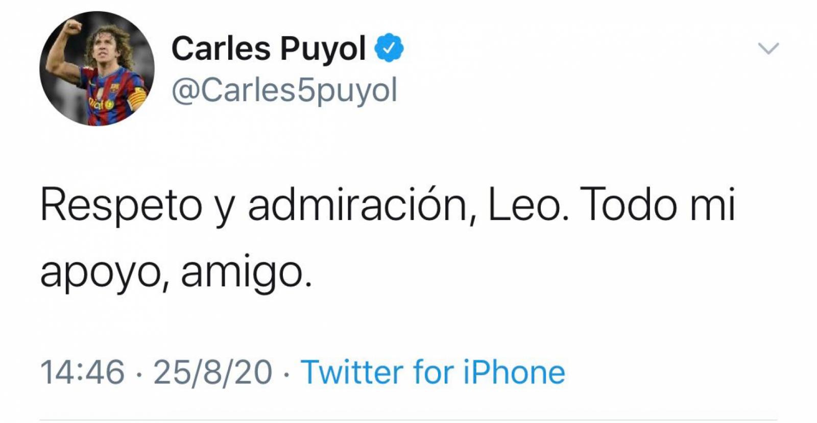 Imagen El apoyo del gran capitán: Carles Puyol.