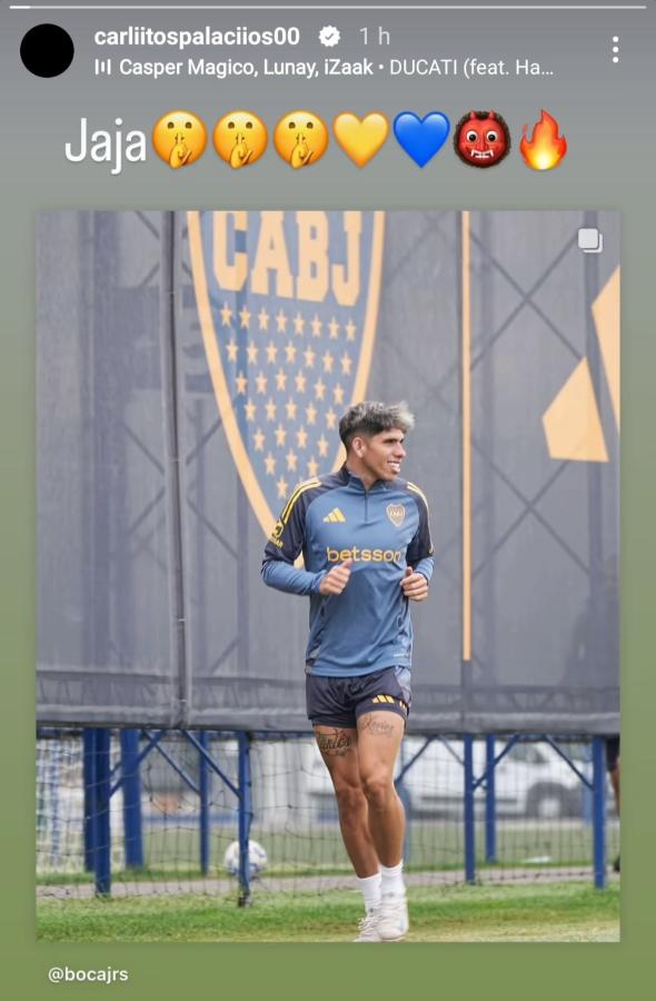 Imagen La historia de Carlos Palacios en Instagram.
