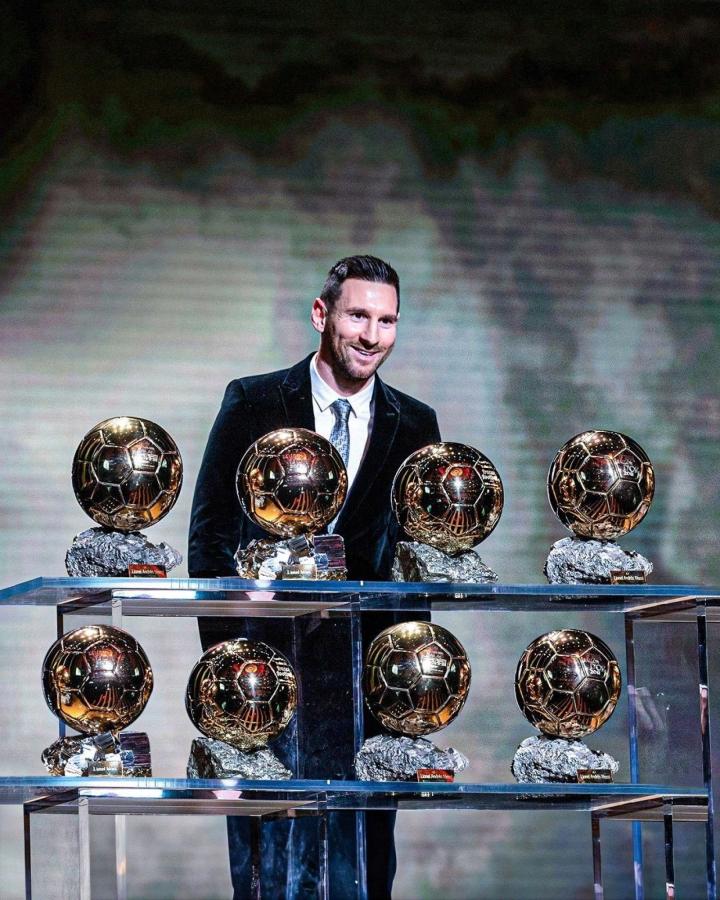 Imagen Leo Messi y sus 8 Balones de Oro.