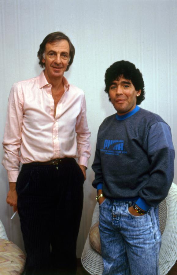 Imagen Los protagonistas. Menotti Campeón del Mundo como DT en 1978 y Diego Maradona Campeón del Mundo en 1986 como capitán.