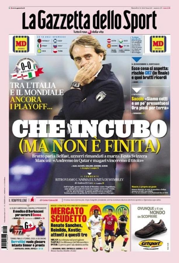 Imagen Tapa Gazzetta dello Sport