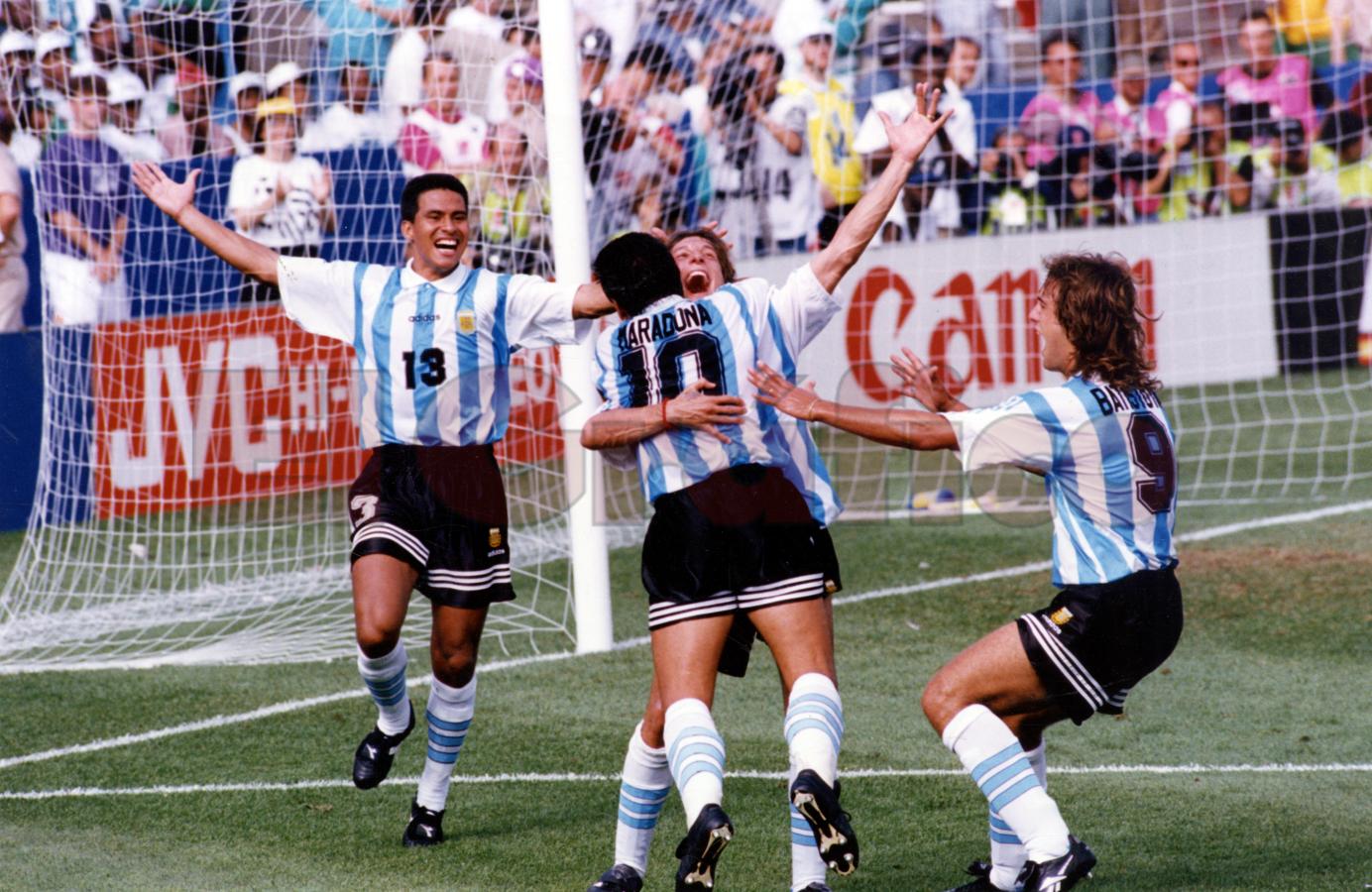 Imagen Caniggia le hizo los dos goles a Nigeria en el último partido de Maradona en un Mundial