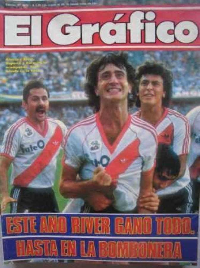 Imagen River y Gorosito celebraron la victoria en La Bombonera en 1986