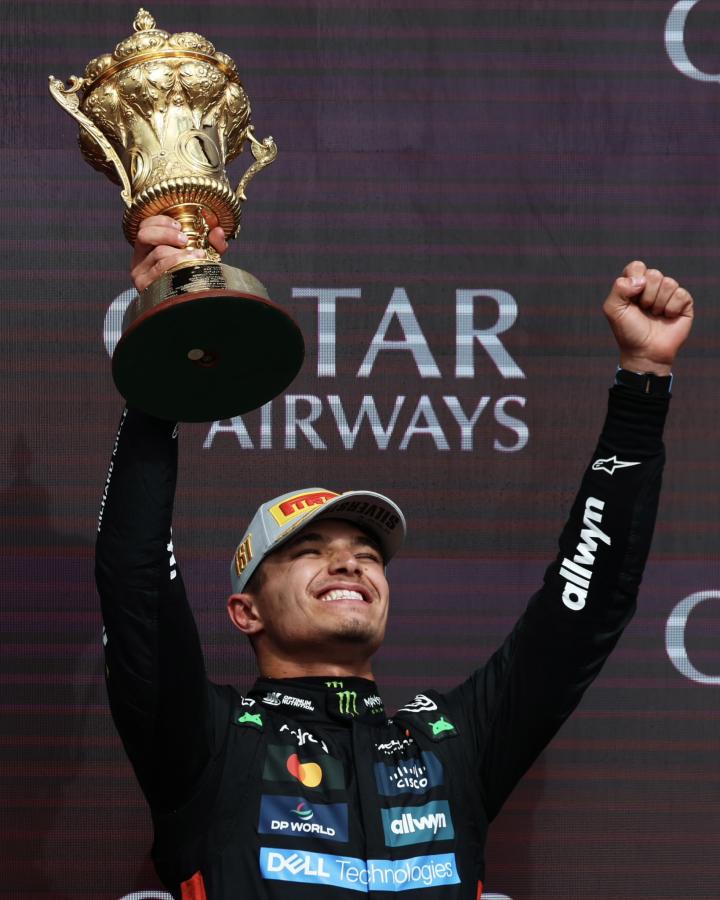 Imagen Lando Norris ganó en Silverstone y no pudo ocultar su felicidad.