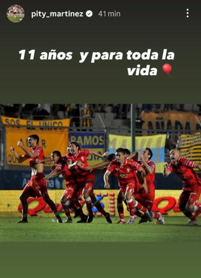 Imagen El guiño de Pity Martínez a Huracán tras su salida de River.