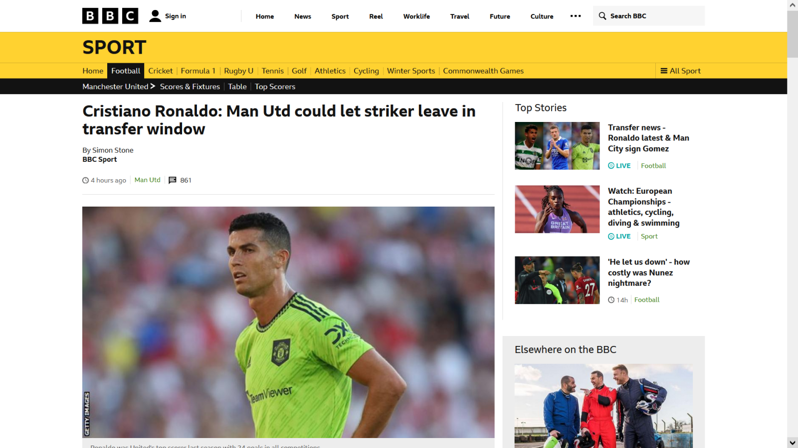 Imagen Manchester United busca transferir a CR7.