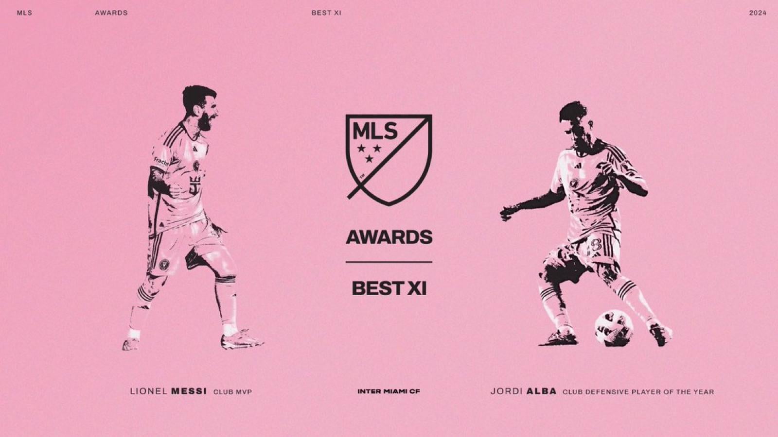 Imagen Messi y Alba, los dos destacados de Inter Miami en 2024.