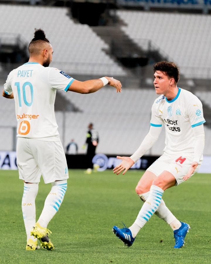 Imagen Balerdi celebra su segundo gol con la camiseta de Marsella