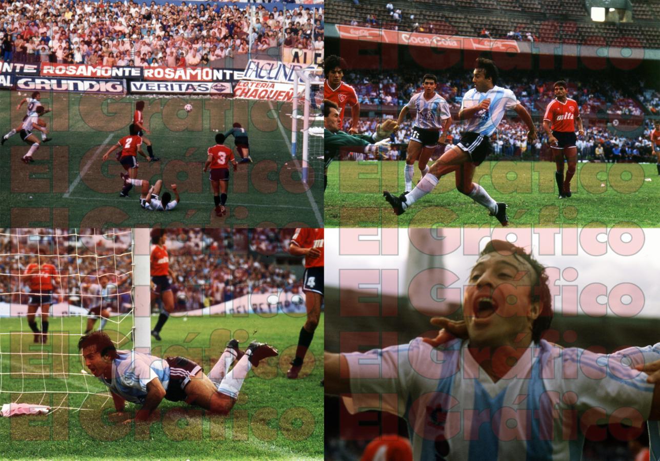 Imagen Olarticoechea y la secuencia del gol en el clásico de 1990
